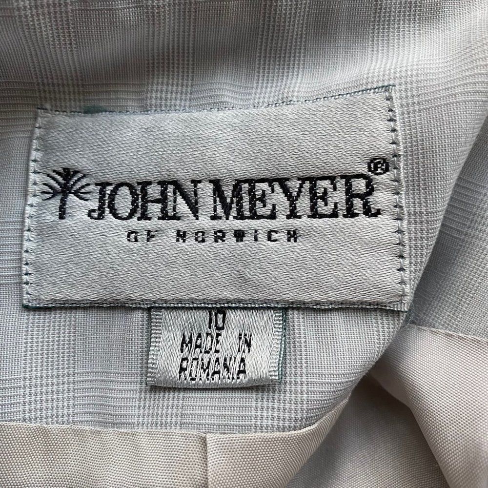 John Meyer Gray Plaid Button Front Jacket Blazer … - image 12